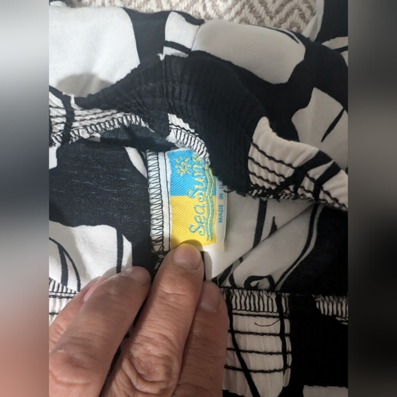 🎀$5 Abstract Black and White Women's Trousers - Picture 6 of 10